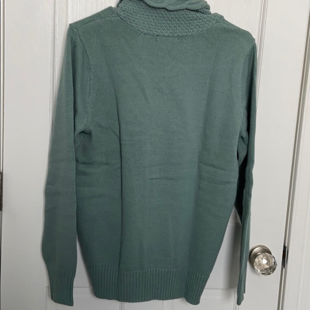 Vintage Jeanne Pierre Seafoam Cowl Neck Sweater - Picture 11 of 13